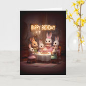 Baby Bunny Birthday Party Cake Candle Celebration Karte (Gelbe Blume)