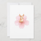 Baby Bunny Cherry Blossom Blume Baby Girl Dusche Einladung (Rückseite)