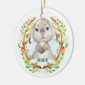 Baby Bunny Cute Keramik Ornament (Links)
