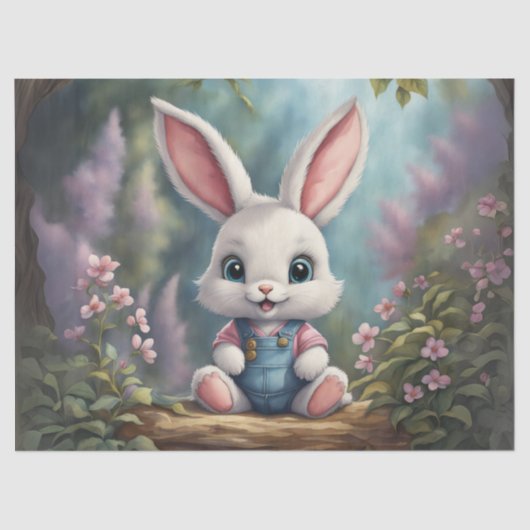 Baby Bunny Decoupage Seidenpapier (Vorderseite)
