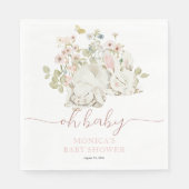 Baby Bunny Es ist eine Girl-Wildblume Serviette (Vorderseite)