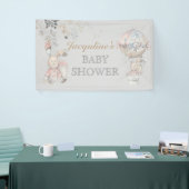 Baby Bunny Gender Neutral Hot Air Ballon Banner (Messeveranstaltung)