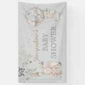 Baby Bunny Gender Neutral Hot Air Ballon Banner (Vertikal)