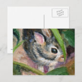 Baby Bunny Hiding Postkarte (Vorne/Hinten)