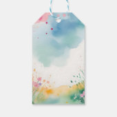 Baby Bunny im Frühjahr Geschenkanhänger (Rückseite)