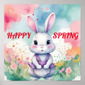 Baby Bunny im Frühjahr Poster (Vorne)