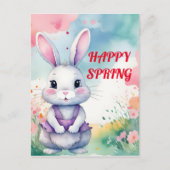 Baby Bunny im Frühjahr Postkarte (Vorderseite)