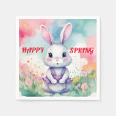 Baby Bunny im Frühjahr Serviette (Vorderseite)