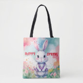 Baby Bunny im Frühjahr Tasche (Vorderseite)