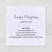 Baby Bunny in farbenfrohen Frühlingsblumen Quadratische Visitenkarte (Rückseite)