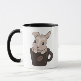 Baby bunny in mug tasse