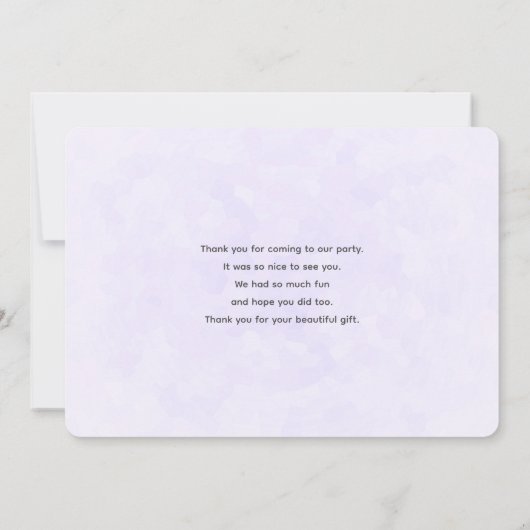 Baby Bunny in Spring Blumen Dankeskarte (Rückseite)