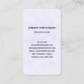 Baby Bunny in Spring Blumen Visitenkarte (Rückseite)