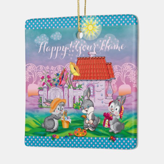 Baby Bunny Keramikornament (Links)