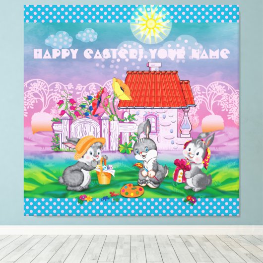 Baby Bunny Leinwanddruck (Insitu (Holzboden))