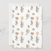 Baby Bunny mit Balloons Geburtstag Einladung (Rückseite)