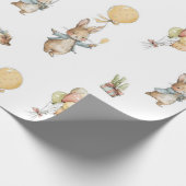 Baby Bunny mit Balloons Geschenkpapier (Ecke)