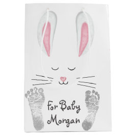 Baby Bunny mit Footprints Mittlere Geschenktüte
