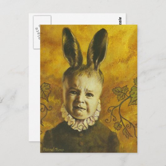 Baby Bunny Mutant Design Postkarte (Vorne/Hinten)