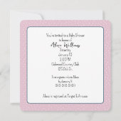 Baby Bunny on Crescent Moon Einladung (Rückseite)