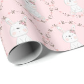 Baby Bunny Pattern Baby Dusche Geschenkpapier (Rolleneckpunkt)