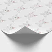 Baby Bunny Pattern Baby Dusche Geschenkpapier (Ecke)