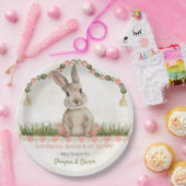 Baby Bunny Peach Ivory Sage Pappteller (Party)