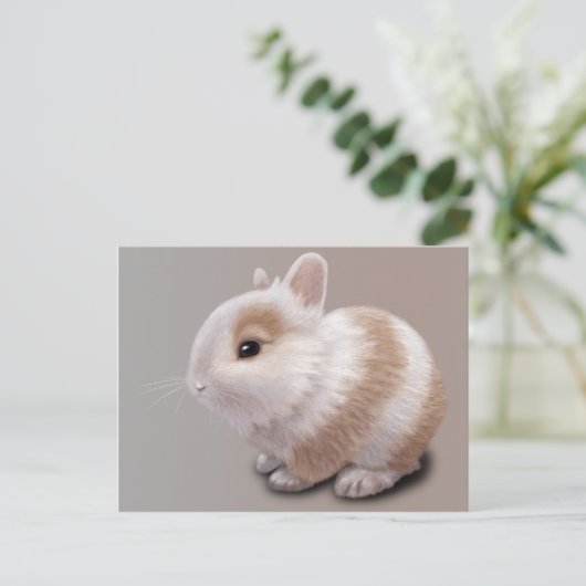 Baby Bunny Postkarte (Stehend Vorderseite)