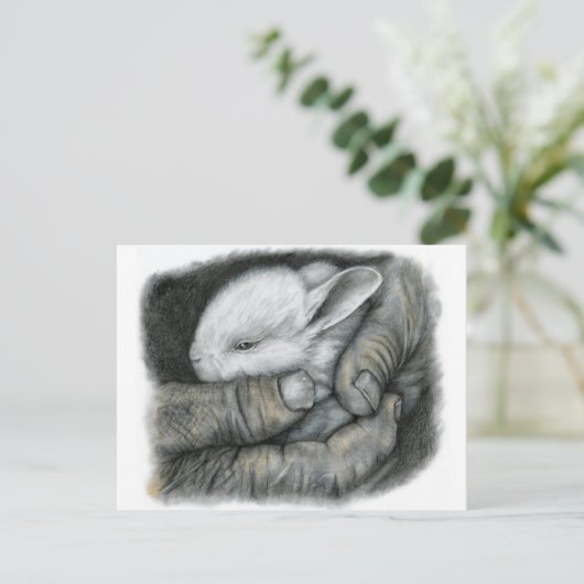 BABY BUNNY POSTKARTE (Stehend Vorderseite)