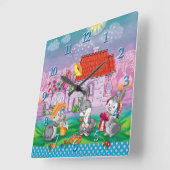 Baby Bunny Quadratische Wanduhr (Winkel)