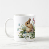 Baby Bunny Rabbit in Blume Pot Kaffeetasse (Links)