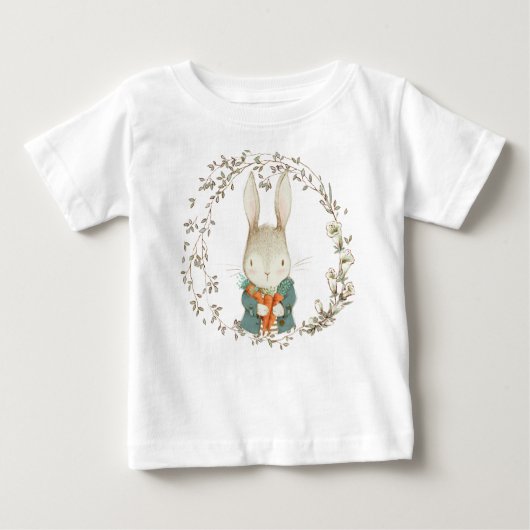 Baby Bunny Rabbit mit Karotten Baby T-shirt (Vorderseite)