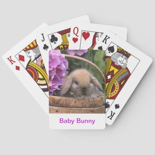 Baby Bunny Rabbit Playing Cards Spielkarten (Rückseite)
