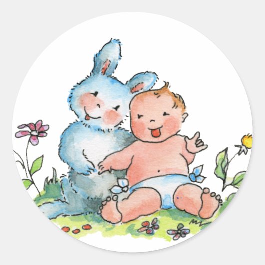Baby Bunny Rabbit Sticker (Vorderseite)