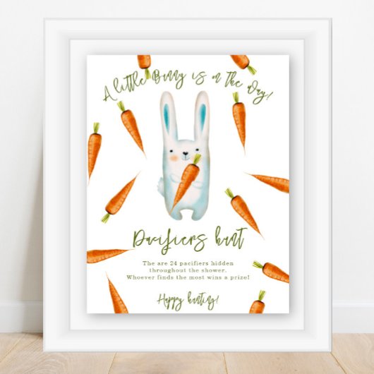 Baby Bunny - Schnuller-Jagd Kinderdusche Poster