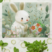 BABY BUNNY UND EASTER EGG GESCHIRRTUCH (Gefaltet)