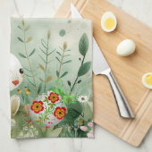 BABY BUNNY UND EASTER EGG GESCHIRRTUCH (Viertel Falte)