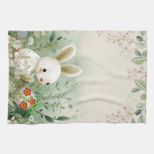 BABY BUNNY UND EASTER EGG GESCHIRRTUCH