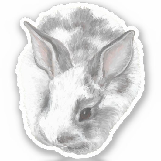 Baby Bunny Vinyl Sticker (Vorderseite)