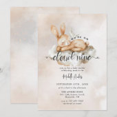 Baby Bunny | Watercolor Baby Shower Einladungen (Vorne/Hinten)