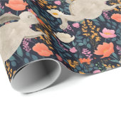 Baby Bunny Woodland Babydusche Geschenkpapier (Rolleneckpunkt)