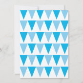 Baby Bunting Blue Baptisse Christening Einladung (Rückseite)