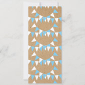 Baby Bunting Blue Baptisse Christening Einladung (Rückseite)