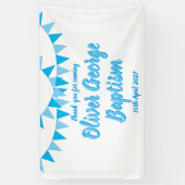Baby Bunting Blue Taufe Christening Gefallen Banner (Vertikal)