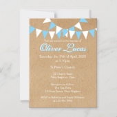 Baby Bunting Blue Taufe Weihnachten Einladung (Vorderseite)