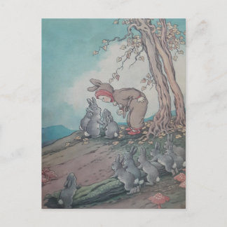 Baby Bunting Kinderreim Vintage-Kunst Postkarte