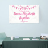 Baby Bunting Pink Taufe Christening Gefallen Banner (Messeveranstaltung)