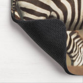 Baby Burchell's Zebra mit Mutter Mousepad (Ecke)