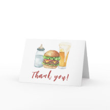 Baby, Burgers und Beers Baby Dusche Danke
