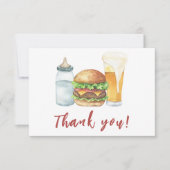 Baby, Burgers und Beers Baby Dusche Danke (Vorderseite)